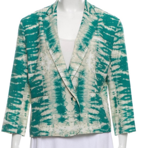 MAJE Green Tie Dye Blazer 36/M - Picture 3 of 4